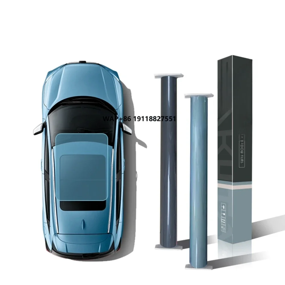SAKUTA TPU Light Blue 7.5MIL Sunroof Window Tinted Explosion UV Proof Car Solar Skylight Film