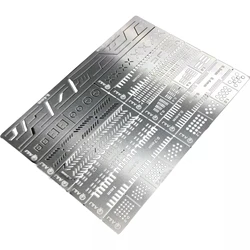 13 In 1 Steel Auxiliary Stencil Templates For 1/100 1/144 MG Gundam Detail-up