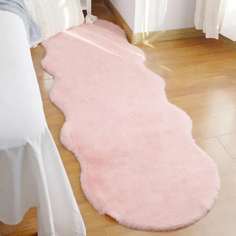 Luxury Faux Rabbit Fur Carpet for Modern Living Room Sofa Mat Plush Soft Imitation Fur Rugs Kids Bedside Foot Pad Decor Cushion