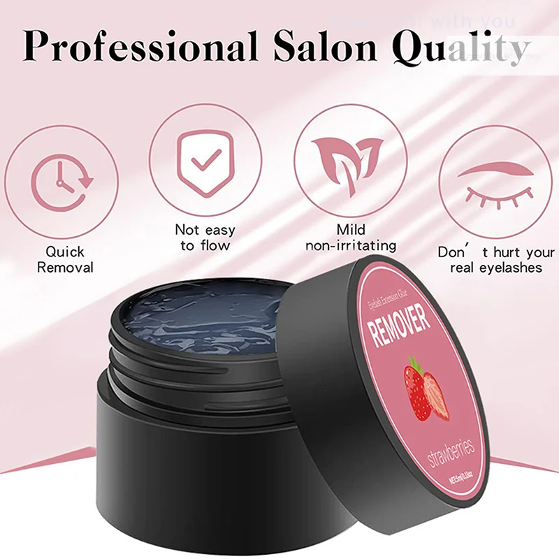 New5g cola para cílios, creme removedor de extensões de cílios, ferramentas de maquiagem profissional, creme removedor de cola rápida para extensão de cílios