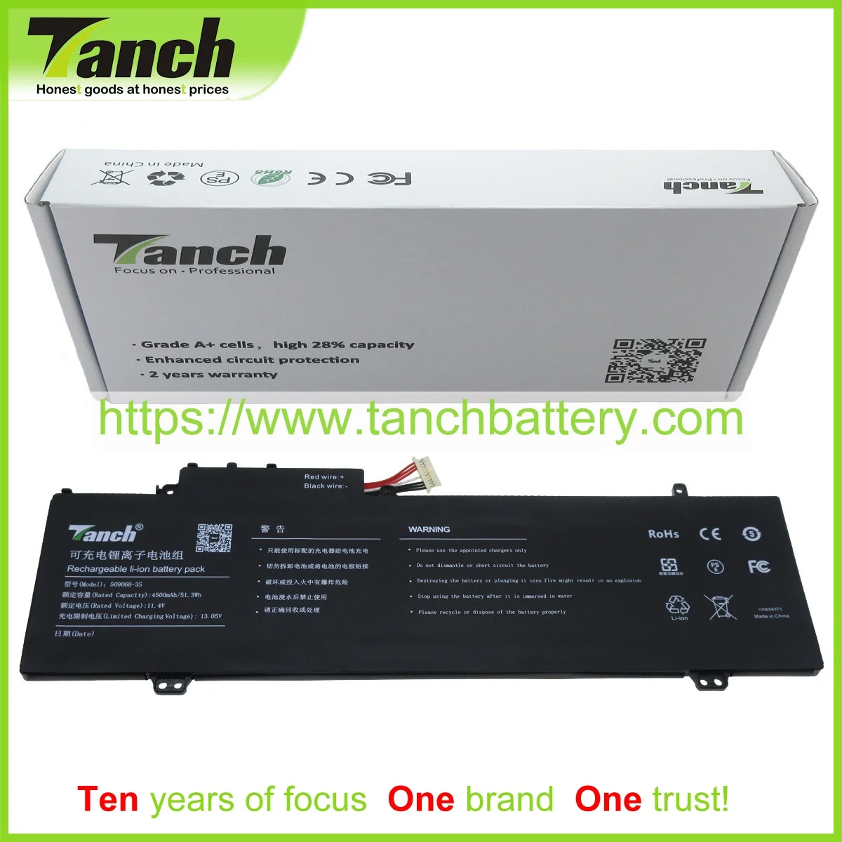 

Tanch Laptop Batteries for OTHER UTL-509068-3S 5376275P GWTN141-4bl GWTN141-4 GWTN141-10GR GWTN141-10BK 11.4V 3cell