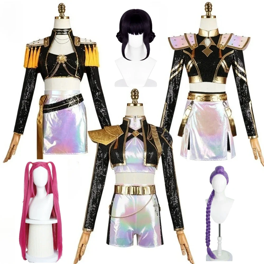 

Movie Anime K-Pop Demon Hunters Zoey Rumi Mira Cosplay Costume idol girl Uniform Role Play for Party Halloween Carnival Outfits