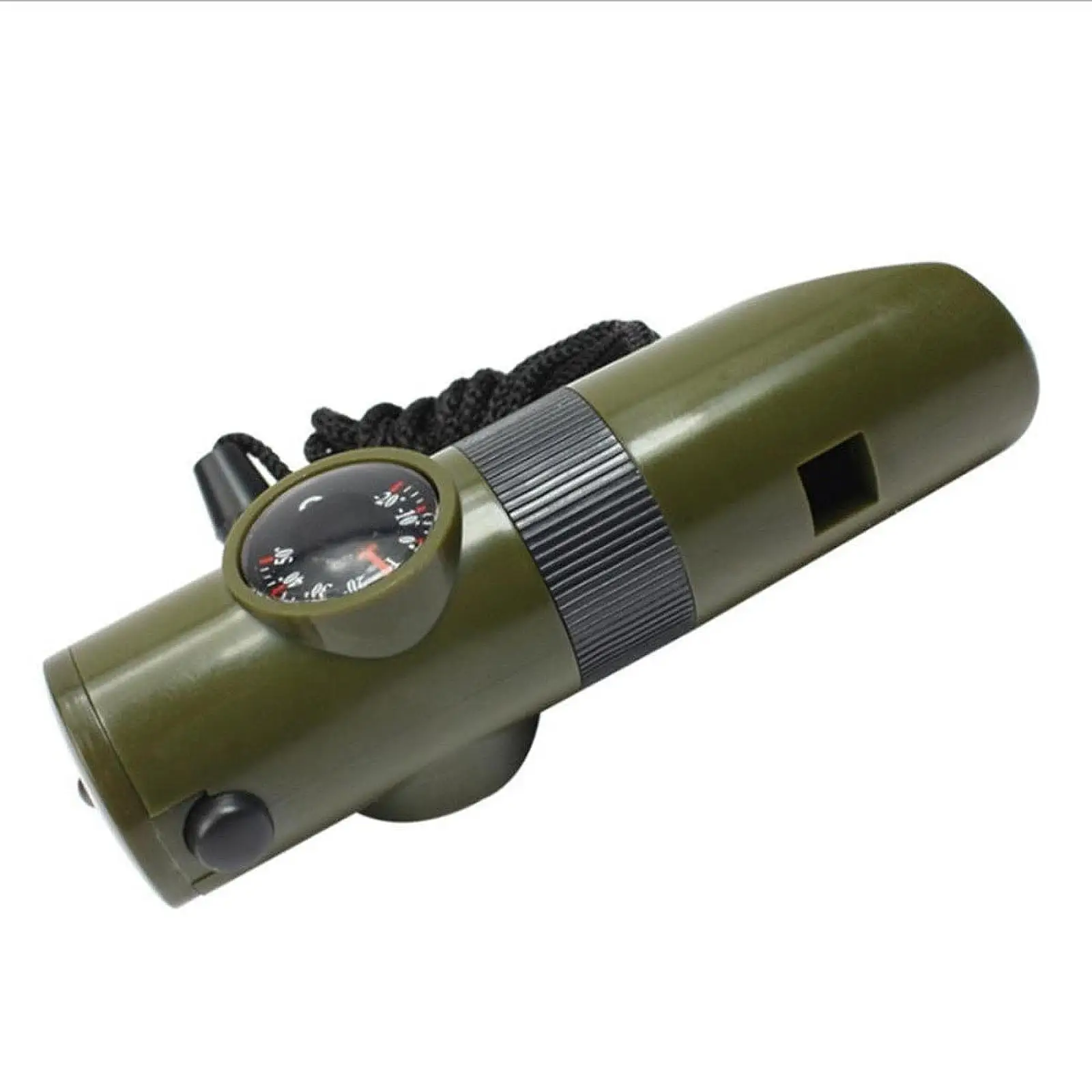 7 in 1 Camping Survival Whistle Compass Flashlight for Hiking Mountaineering