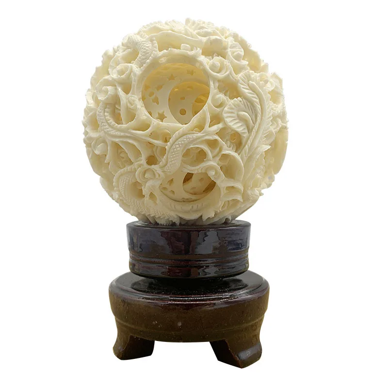 2024 Current payment for imitation ivory ghost balls artificial mammoth ivory bone carvings exquisite ball ornaments gifts