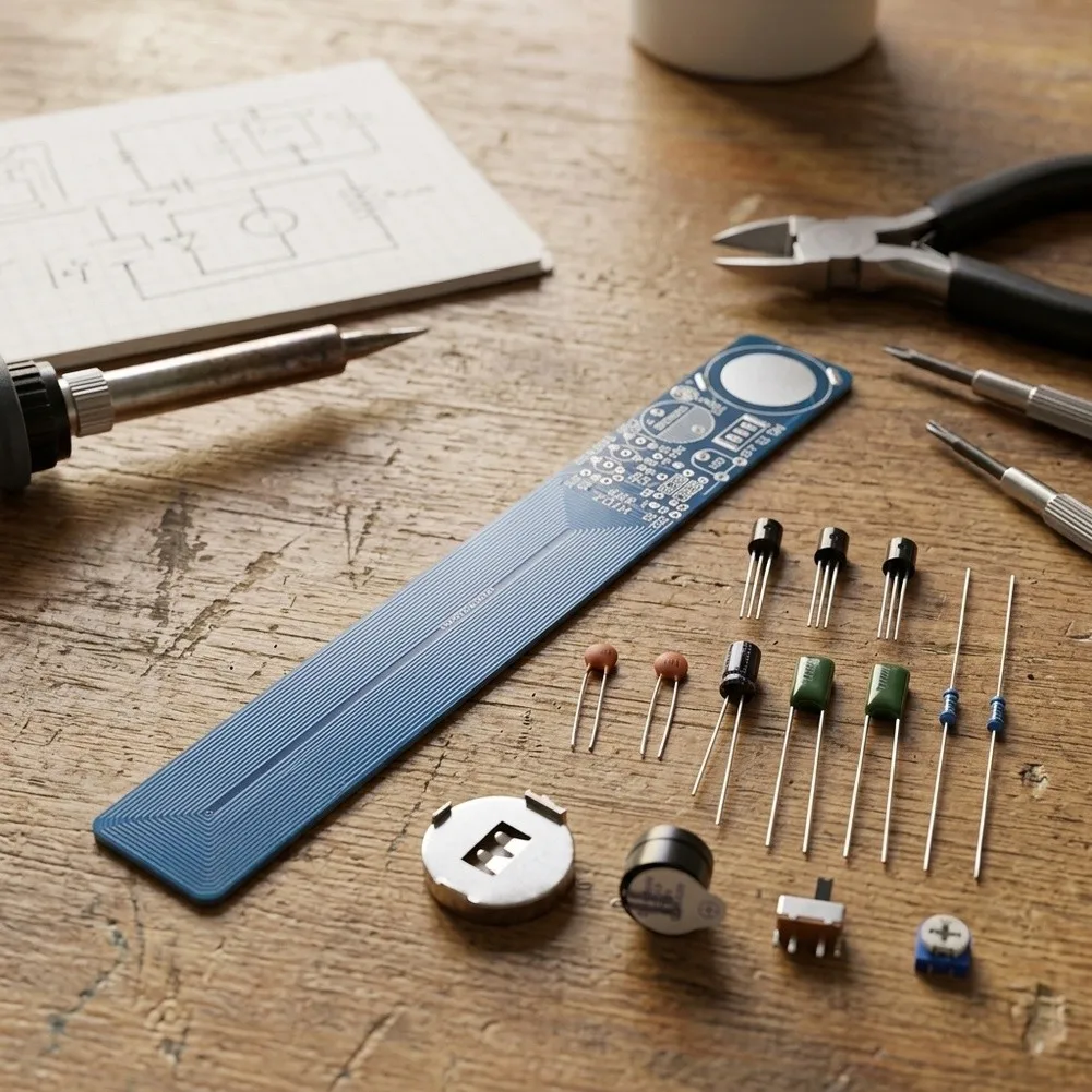 Electronic DIY Kit Metal Detector for STEM Education Soldering Practice with Compact Assembly and Buzzer Output