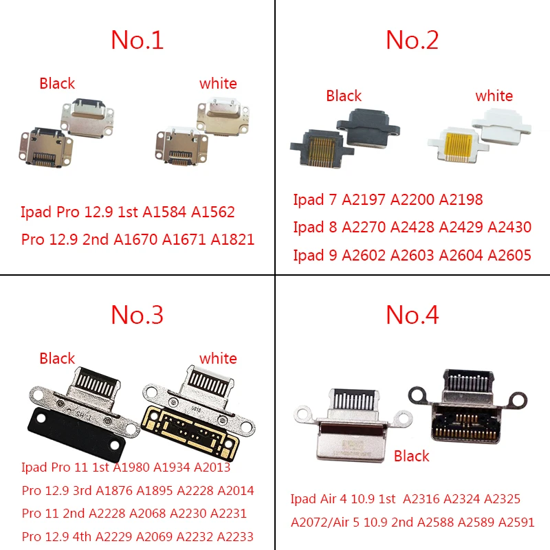 5-10 sztuk Usb do ładowania złącze ładowarki gniazdo dokowania wtyczki Port dla IPad Pro 11 12.9 10.2 Cal 1st 2nd 3rd 4th ipad 7 8 9 Air4 Air5
