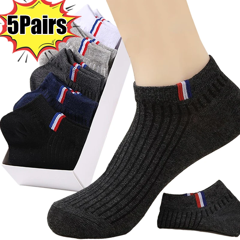 Summer Thin Boat Socks Men Casual Socks Breathable Sweat Absorbing Calibration Socks Black Business Ankle Sox sports sock