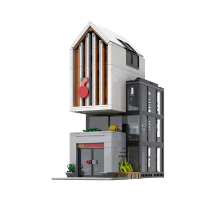 Spot Moc Klein Deeltje Moderne Architectuur Huisvesting Residentiële 1616Pcs Geassembleerde Puzzel Speelgoed Model Ornament Geschenk