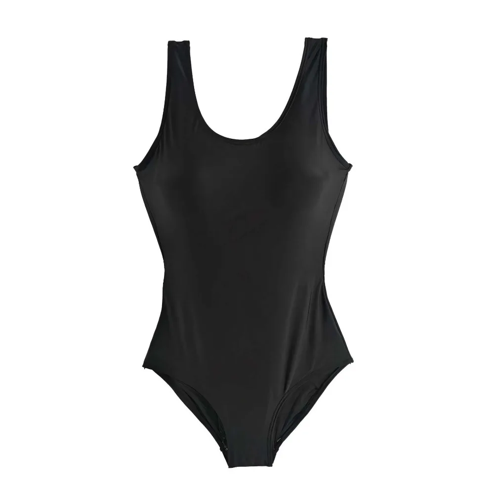 Lazer secagem rápida mulheres maiôs fino ajuste elástico menina maiô cor sólida beachwear bodysuit banho verão