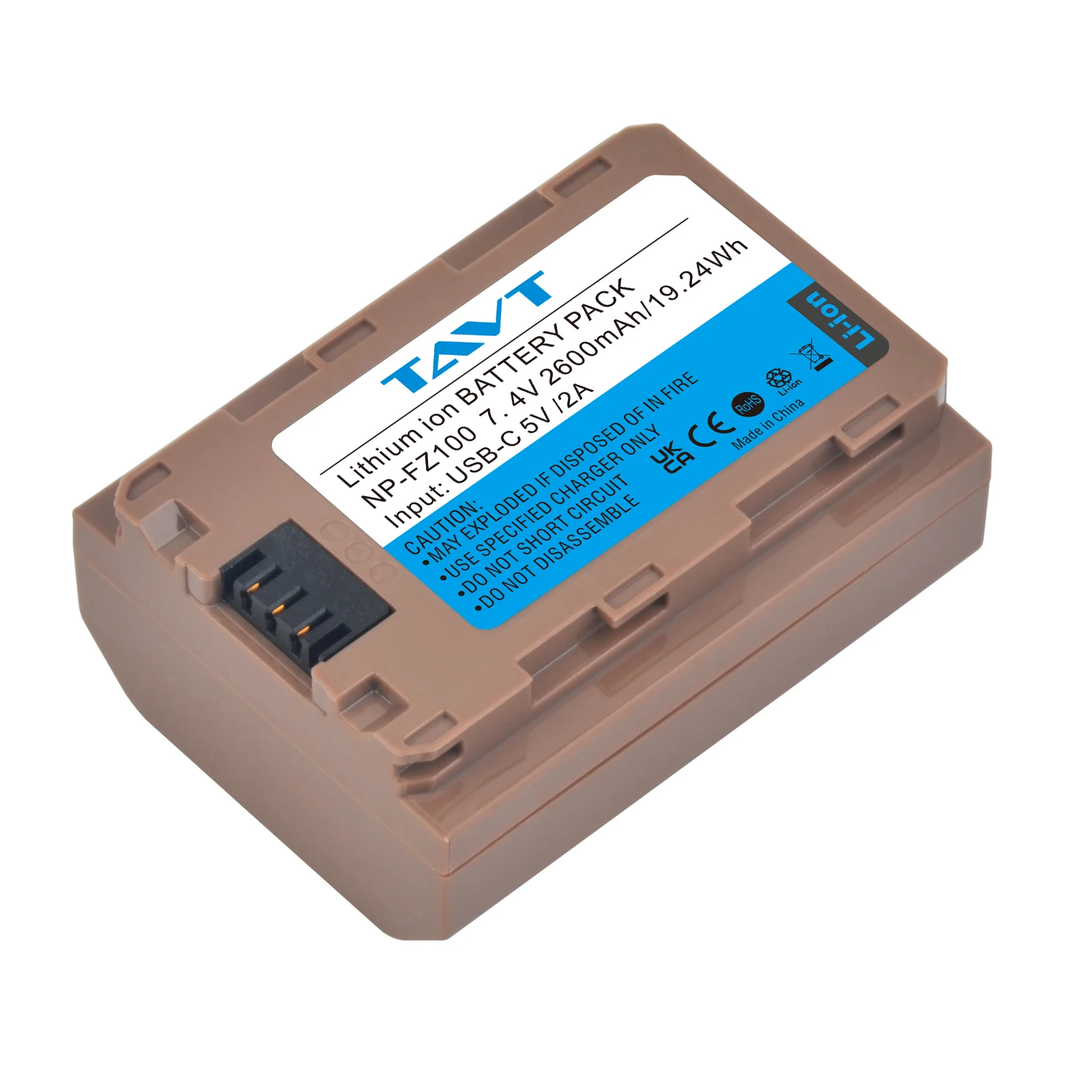 2600mAh NP-FZ100 NPFZ100 NP FZ100 Battery with Type-C input for Sony ZV-E1 FX3 FX30 A9 A9 II A7R III  A7R IV A7S III A7R5