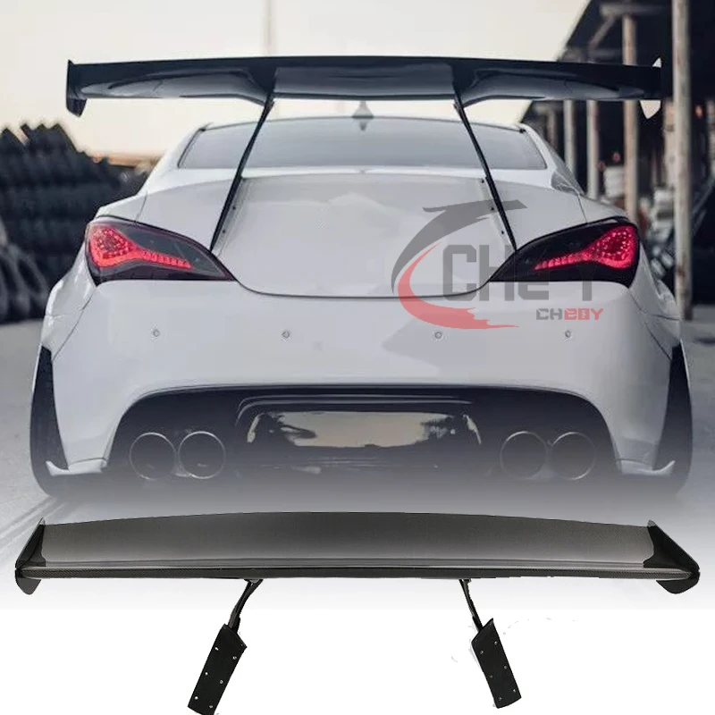 For Hyundai Genesis Coupe 2Door Spoiler 2009-2015 Year Glossy Carbon Fiber/Frp Rear Wing GT Style Accessories Spoiler