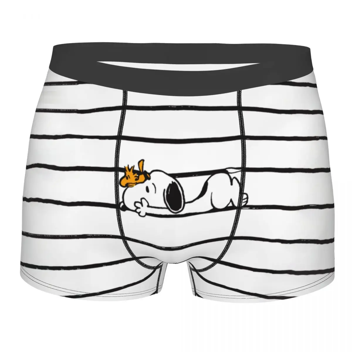 

Custom Cute Cartoon Snoopy Underwear Men Print Boxer Briefs Shorts Panties Soft Underpants