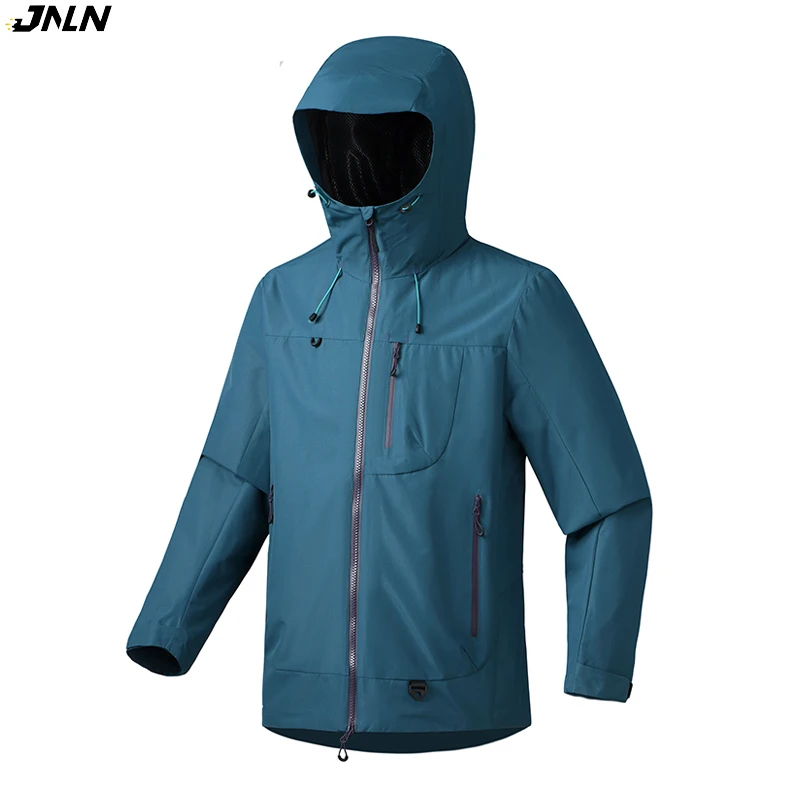 

JNLN Unisex Waterproof Windbreaker Outdoor Sport Windproof Rain Coat Men Women Hiking Climbing Trekking Single-Layer Jacket