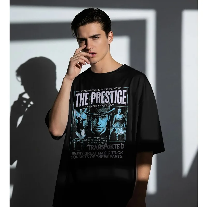 The Prestige Film Graphic Tee Christopher Nolan Magic Movie T-Shirt Four season popular unisex T-shirt