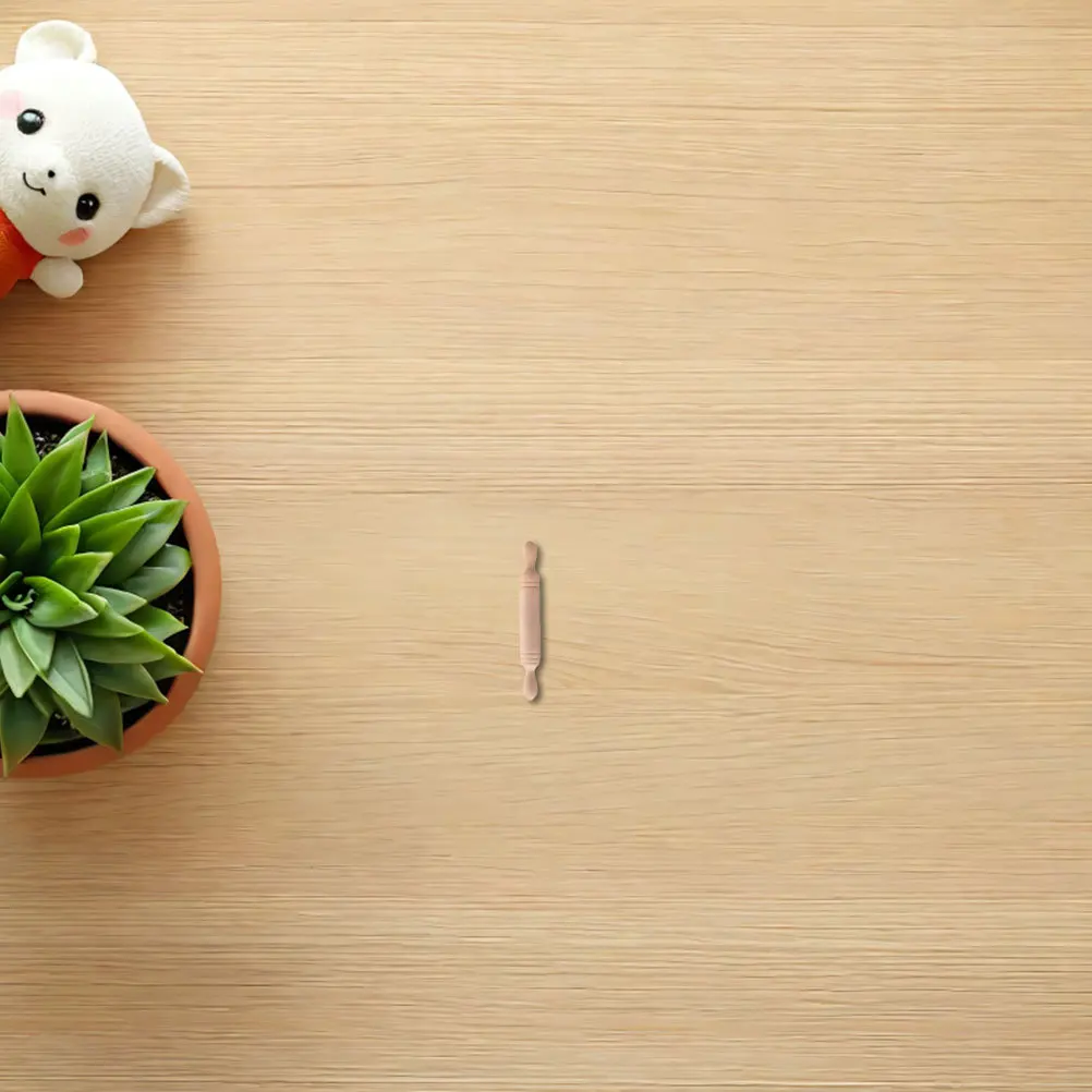 50 szt. Mini drewniane wałki do ciasta, wytrzymałe, gładka powierzchnia, mały rozmiar, idealne do dekoracji kuchni domku dla lalek, rękodzieła, mini drewniane wałki do ciasta