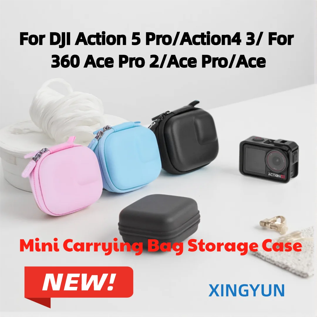 

Mini Carrying Bag Storage Case For DJI Action 5 Pro/Action4 3/ For 360 Ace Pro 2/Ace Pro/Ace Portable Bag Protective Accessories
