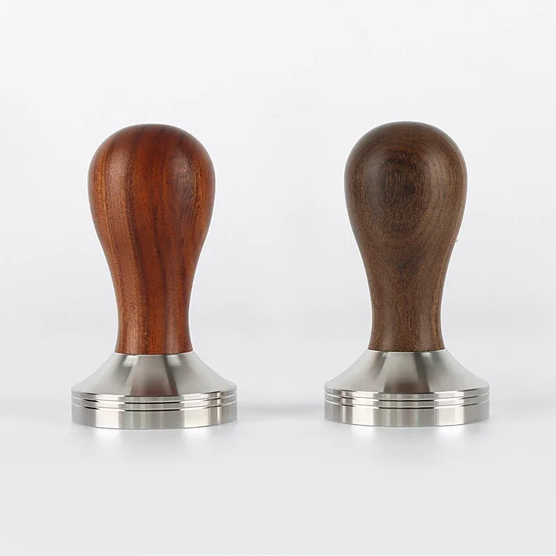 Wooden 304 Stainless Steel Coffee Tamper Base 51/53/58mm with Espresso Machines Barista Tools Barista Espresso Accessories