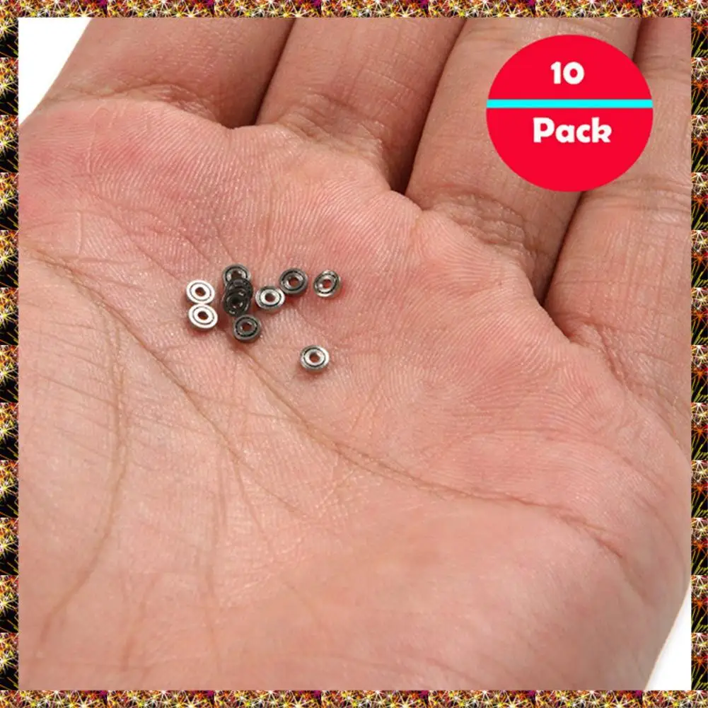 BTCL 10 قطعة 681ZZ محامل كروية صغيرة مصغرة معدنية مفتوحة مايكرو تحمل 1X3x1mm
