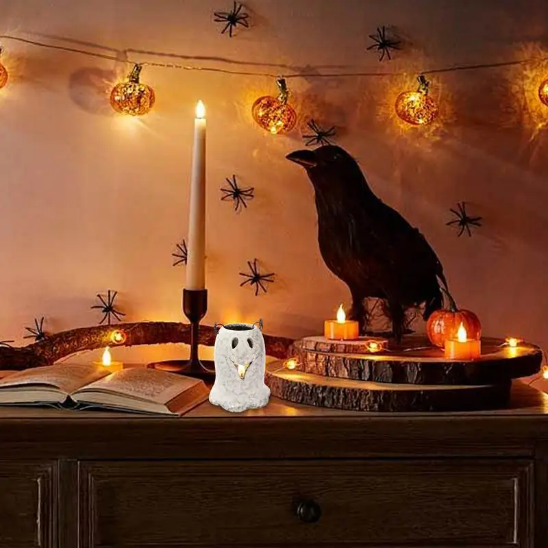 

Подсвечник в виде призрака, декор для Хэллоуина, призрачный подсвечник, портативный подсвечник на Хэллоуин, вечерние, праздничное украшение для окна