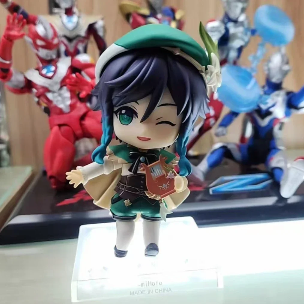 Bom sorriso nendoroid genshin impacto gsc viajante éter lumine venti anime figura brinquedos ornamentos de mesa figura presente colecionável