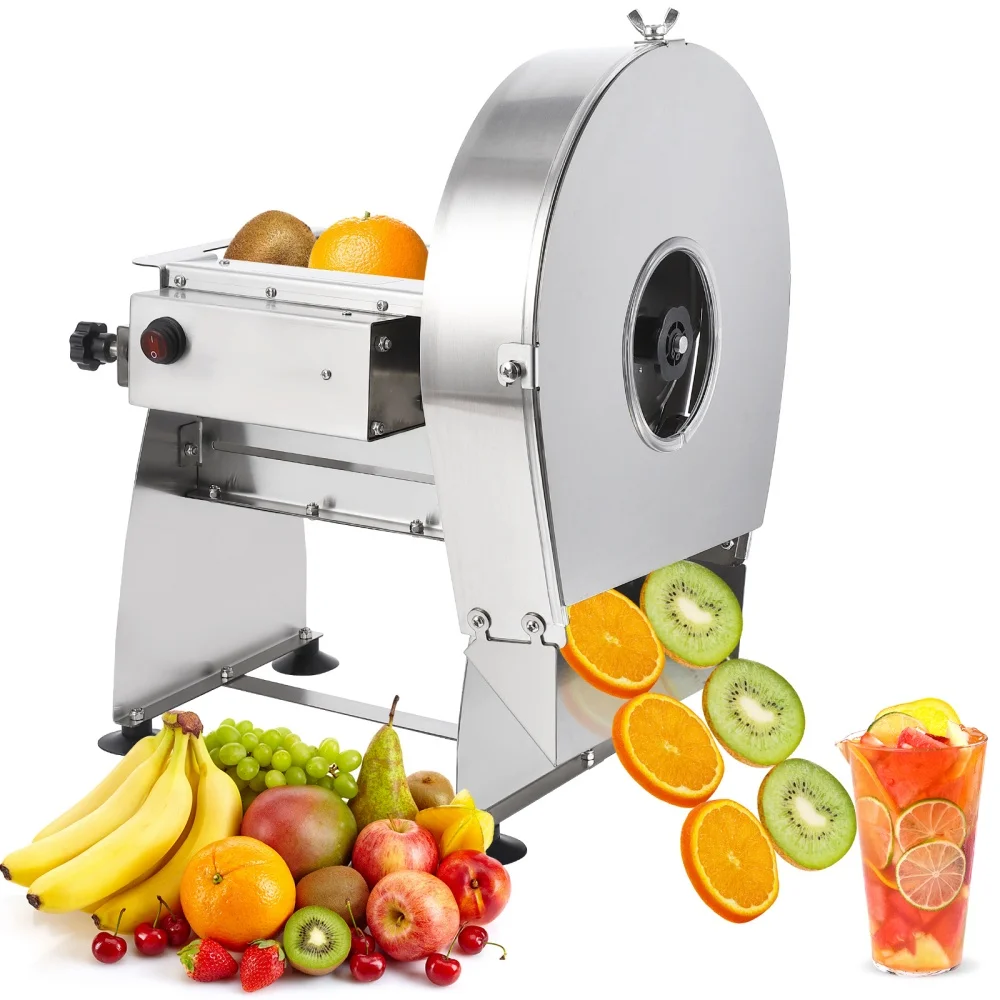 Vegetable Fruit Slicer Electric Food Slicing Machine Thickness Adjustable Stainless Steel Vegetable Cutter for Potatoes Tomatoes