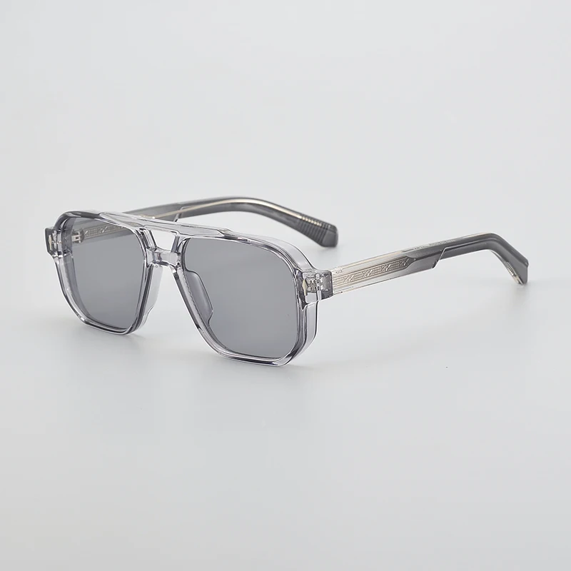 نظارات شمسية كلاسيكية مربعة الإطار كبيرة ، شعاع مزدوج سميك ، نظارات معتمة للقيادة ، اتجاه الشخصية ، UV400 المتخصصة ، الموضة