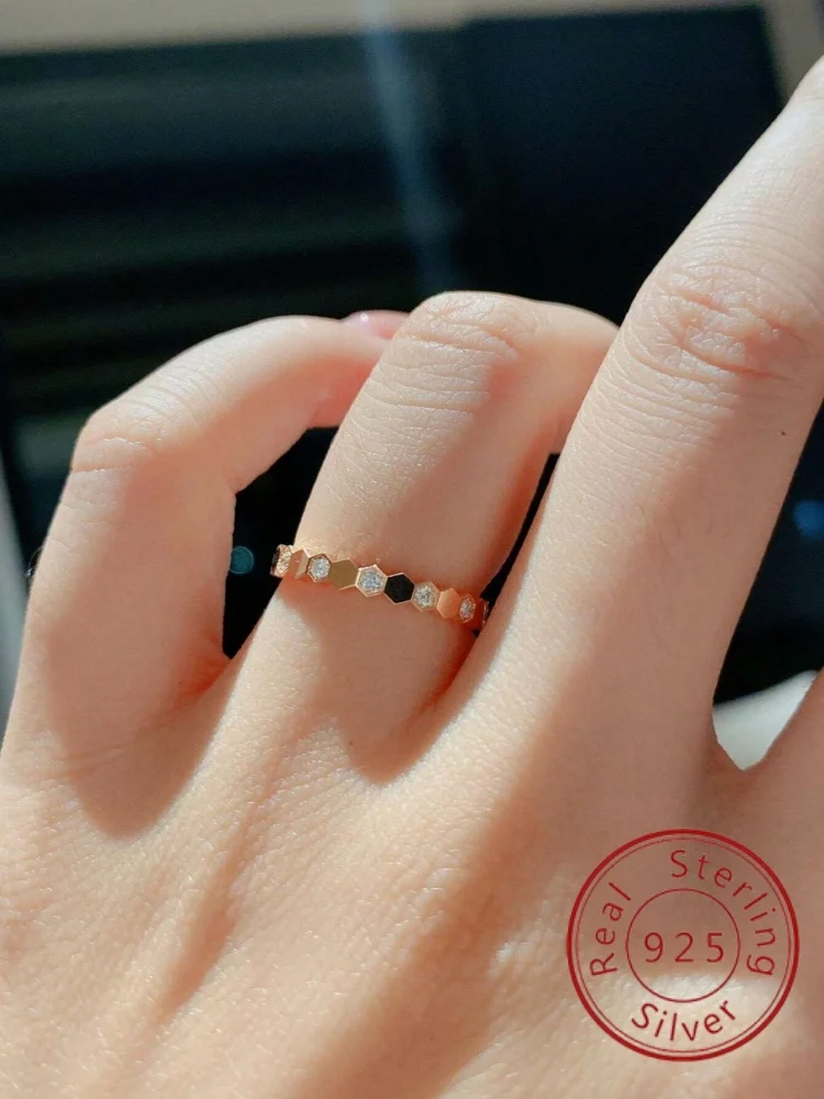 

Кольца геометрической формы из стерлингового серебра 925 пробы, винтажные кольца с цирконием для женщин, подарок, повседневные вечерние, высококачественные ювелирные аксессуары