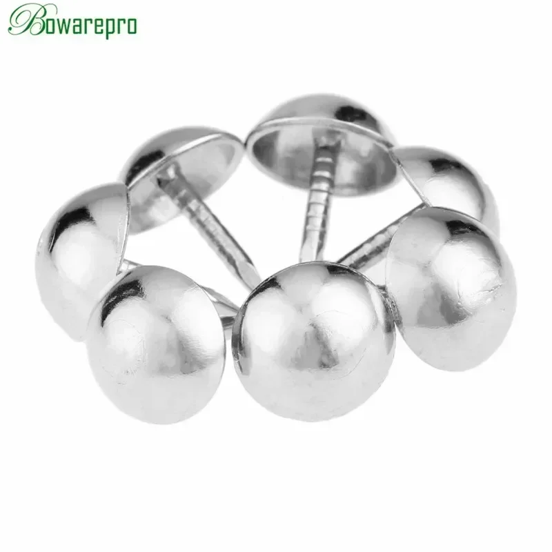 bowarepro 100Pcs Tacks Upholstery Nail Tachas Jewelry Gift Case Box Sofa Furniture Decorative Tacks Stud Pushpin Hardware 7x10mm