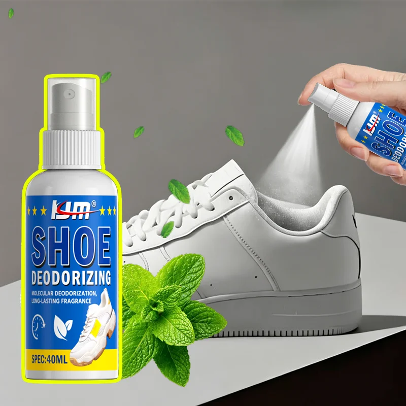 KJM Shoe Deodorizing Spray, 3 Seconds Fast Odor Remover, Efficient Dry Care for Sports Sneakers and Sweaty Feet