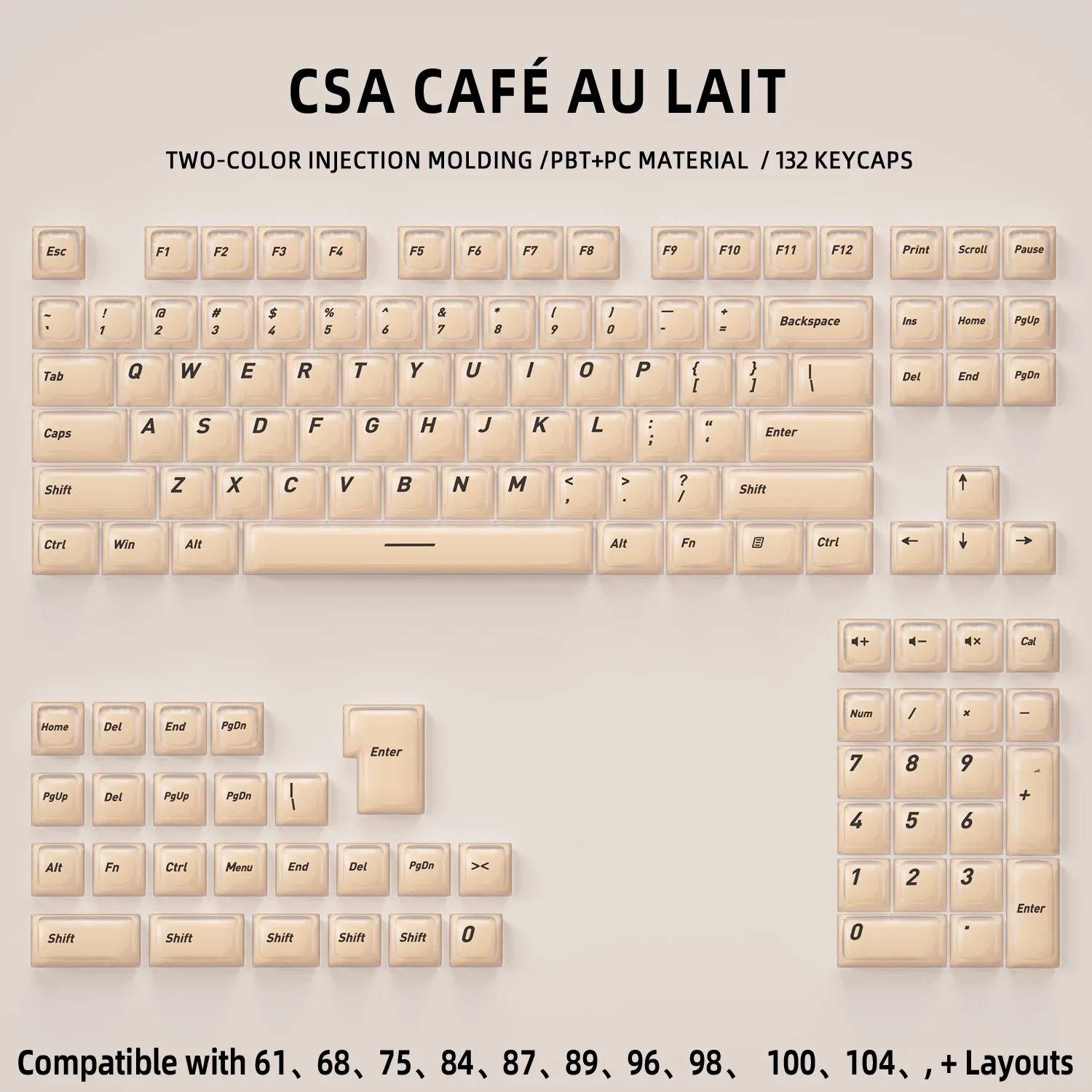 

Кейкапы Foundation Theme для механических клавиатур, Jelly Keycaps, профиль CSA, для DIY-клавиатур с раскладкой 60, 70, 80, 90, 100