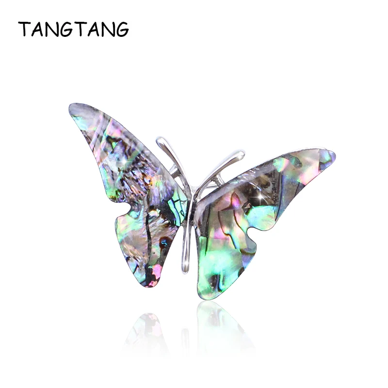 TANGTANG Shell Brooch Fashion Women's Suit Coat Brooch Jewelry Pin Natural Abalone Butterfly Brooch Insect Owl Guitar Jewelry