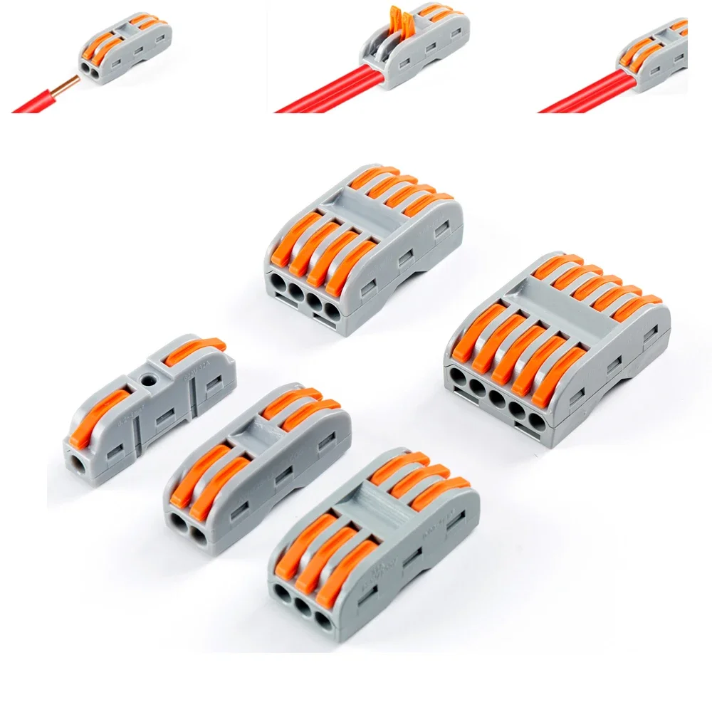 Conector de cableado rápido PCT-221, Universal, compacto, eléctrico, 0,08-4mm, conectores de cable, divisor de conductores, bloques de terminales