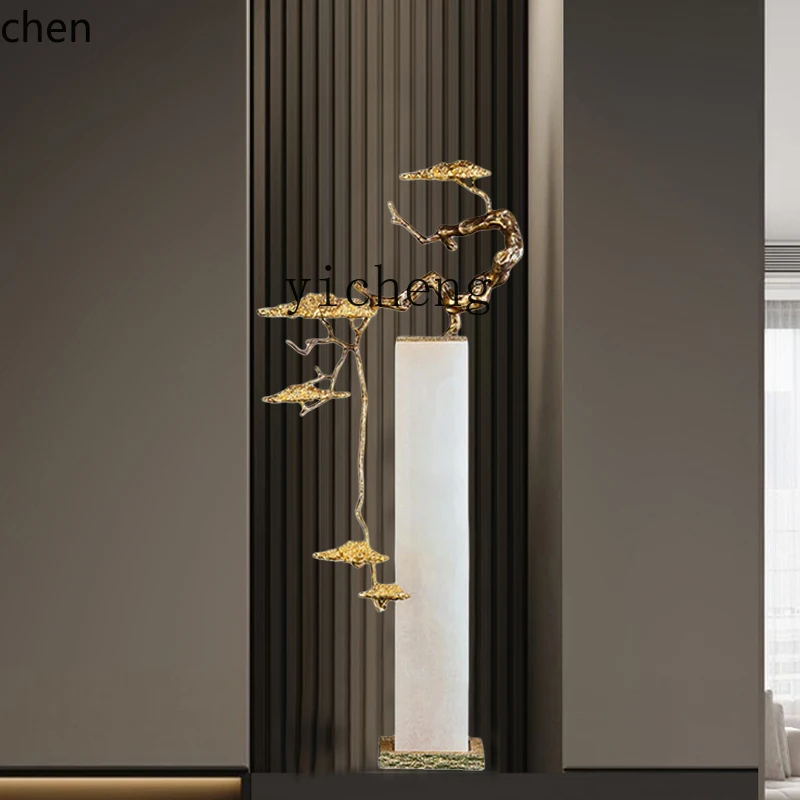 HXL new Chinese welcome pine entrance ornament, living room niche, high-end light luxury, prosperous house to attract wealth