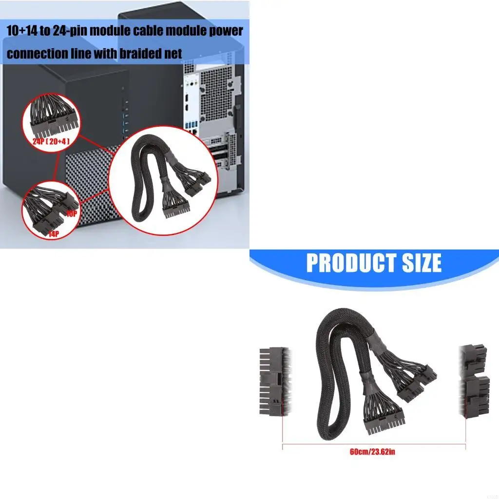 

C90F Надежный кабель для материнских плат 14 + 10Pin-24PinATX для AX1500I AX1200I AX860I AX760I, провод повышенной проводимости,