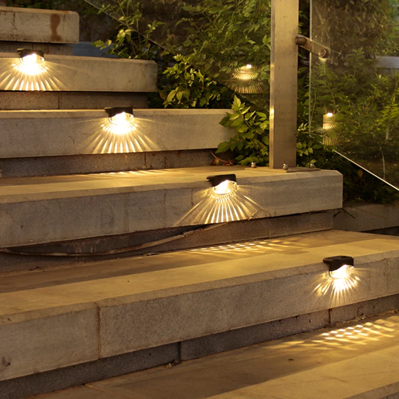 Solar Light Outdoor Waterproof Garden Wall Lamp Staircase Balcony Landscape Decoration Courtyard Step Solar Lights