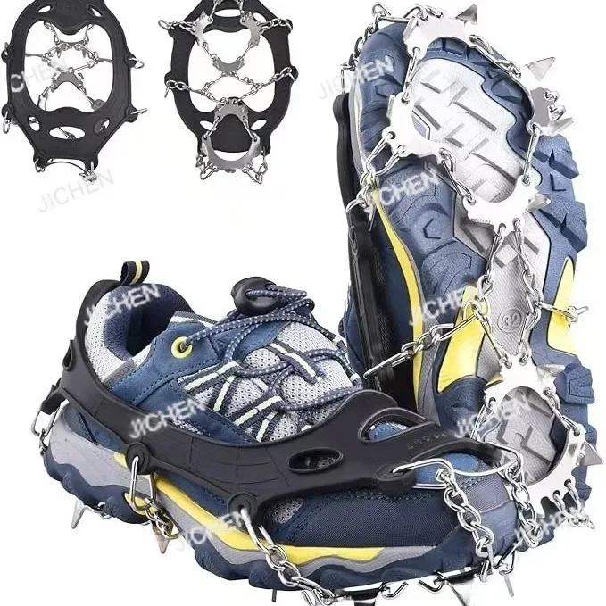 

JC наружная сварочная цепная кошка от 10 до 32 зубьев, нержавеющая сталь, снег, нескользящие бахилы, оборудование для захвата льда, альпинистский шип