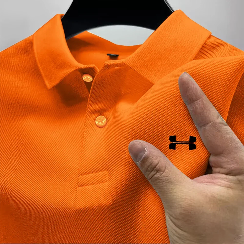 

Summer 2025 new men's high-quality printed short-sleeved breathable polo shirt and fashionable multi-color business T-shirt