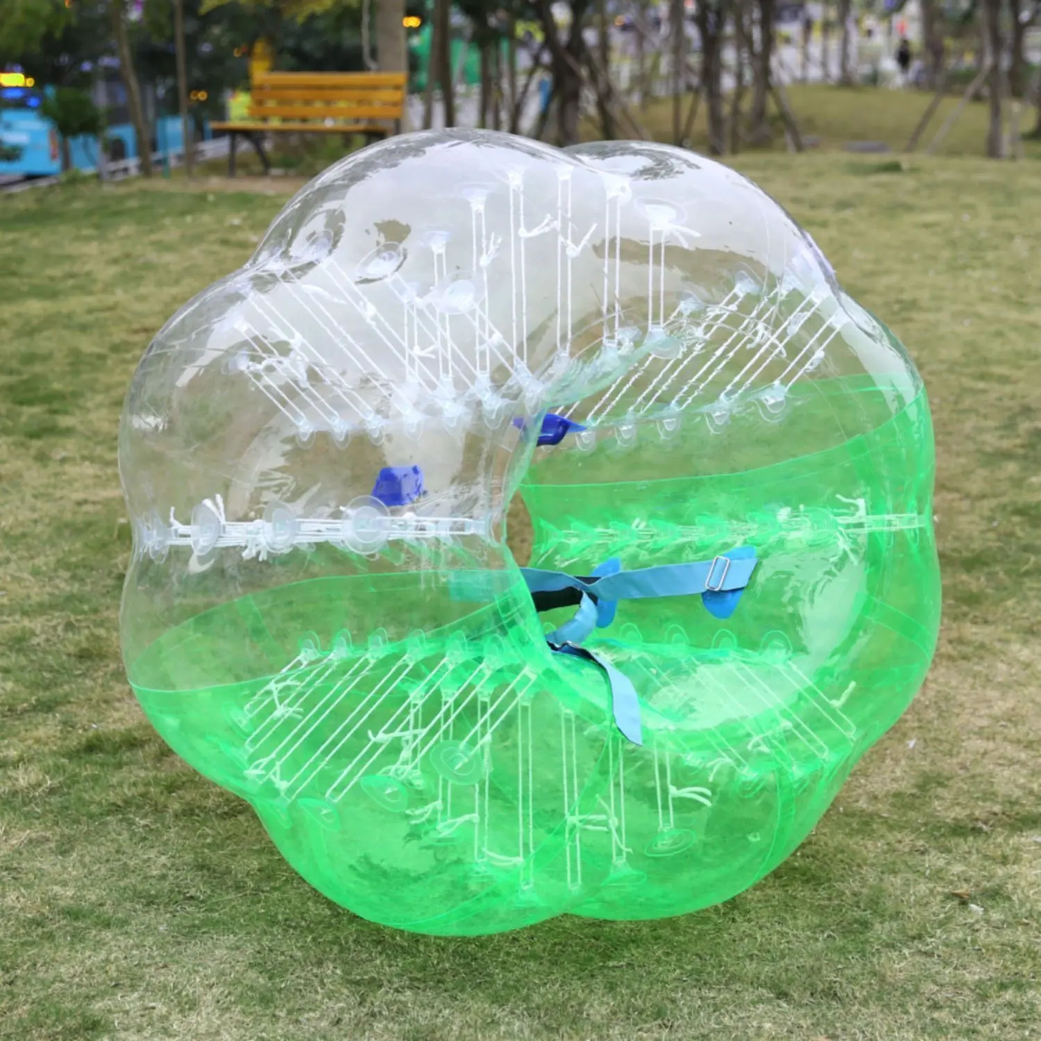 จัดส่งฟรี Inflatable Bubble ลูกฟุตบอล 1.5m ลูกกันชน Inflatable Zorb บอลลูนสนุกเกมผู้ใหญ่ Bouncing Ball ลูกฟุตบอล