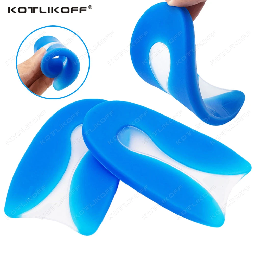Silikon Gel Einlegesohlen Ferse Kissen Sohlen Lindern Fuß Schmerzen Plantarfasziitis Protektoren Spur Unterstützung Schuh Pad Fußpflege Einsätze