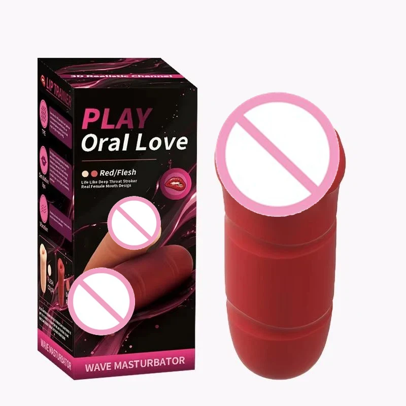 1 Set Automatic Male Masturbator Cup Vibrator Tongue Licking Blowjob Real Vagina For Adult Men Pocket Pussy Penis Oral Sex Toy