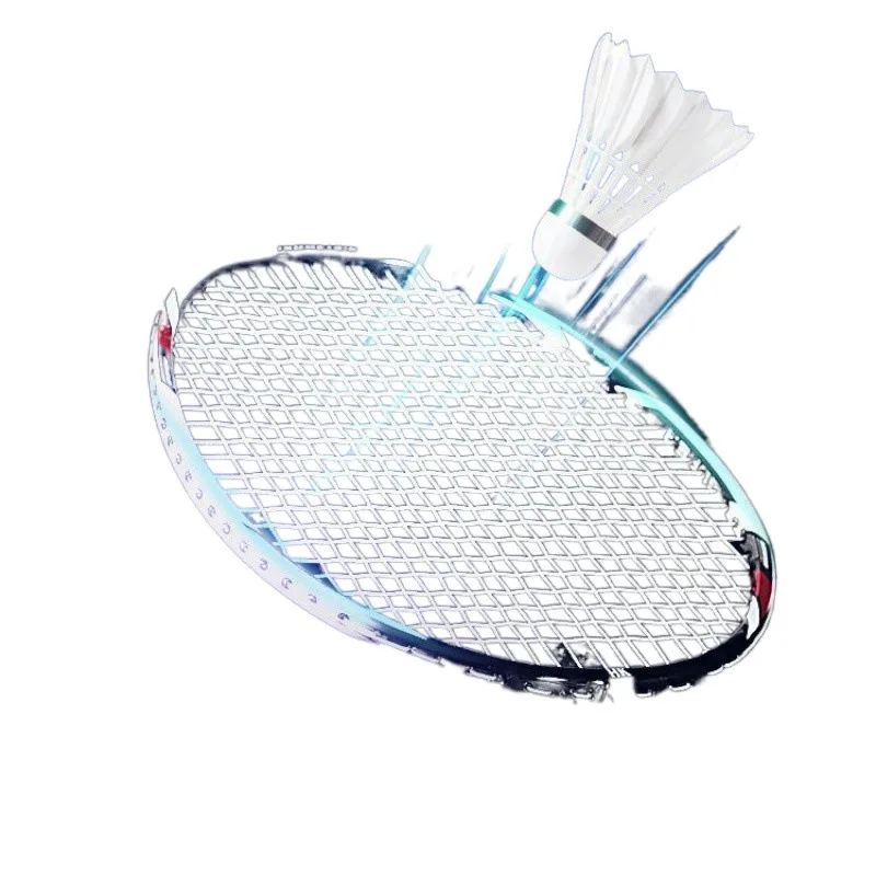 Full carbon ultralight badminton racket, double racket durable type