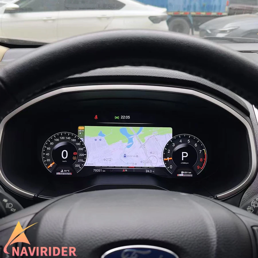 

Multiple Colorful UI Definition Display Cluster Panel For Ford edge 2014-2019 12.3inch 1920*720 Car LCD Instrument With Carpaly