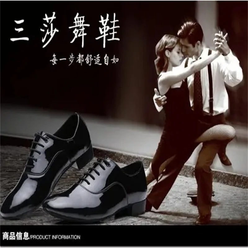 Professional Latin Dance Shoes For Men Black White Low Heel Height 2.5cm Ballroom Tango Shoes/Jazz Shoes/ Salsa shoes