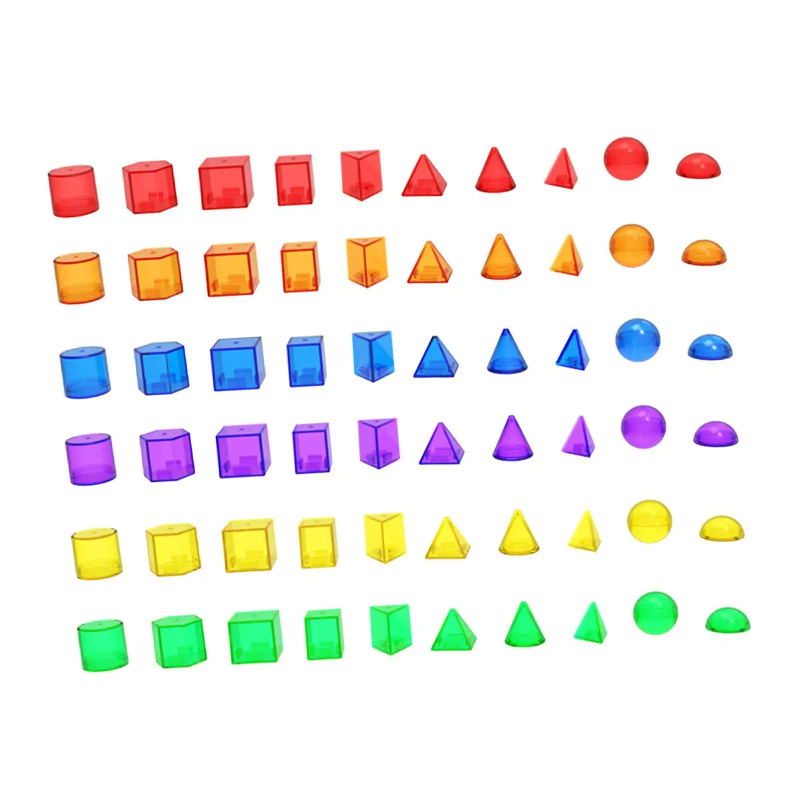 Math Manipulative Blocks Geometric Solids Pattern Toys Educational Classroom Sorting for Preschool Kids Early Development