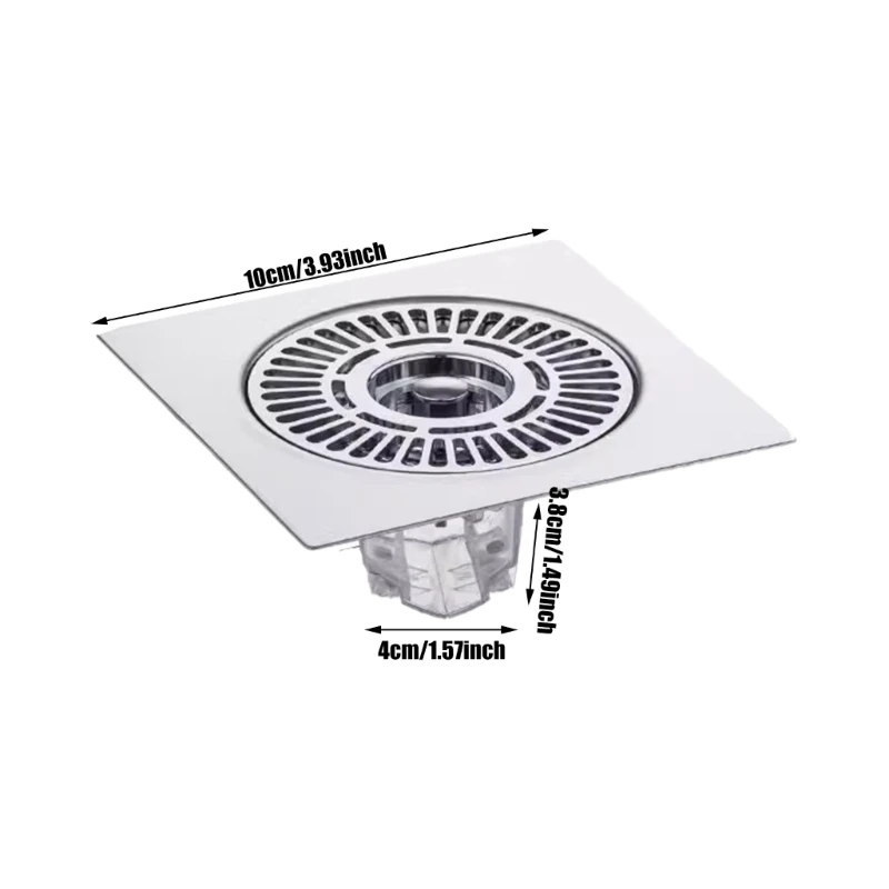 2Pcs Antiodor Drainer Shower Strainer Hair Catcher Stainless Steels Floor Drain