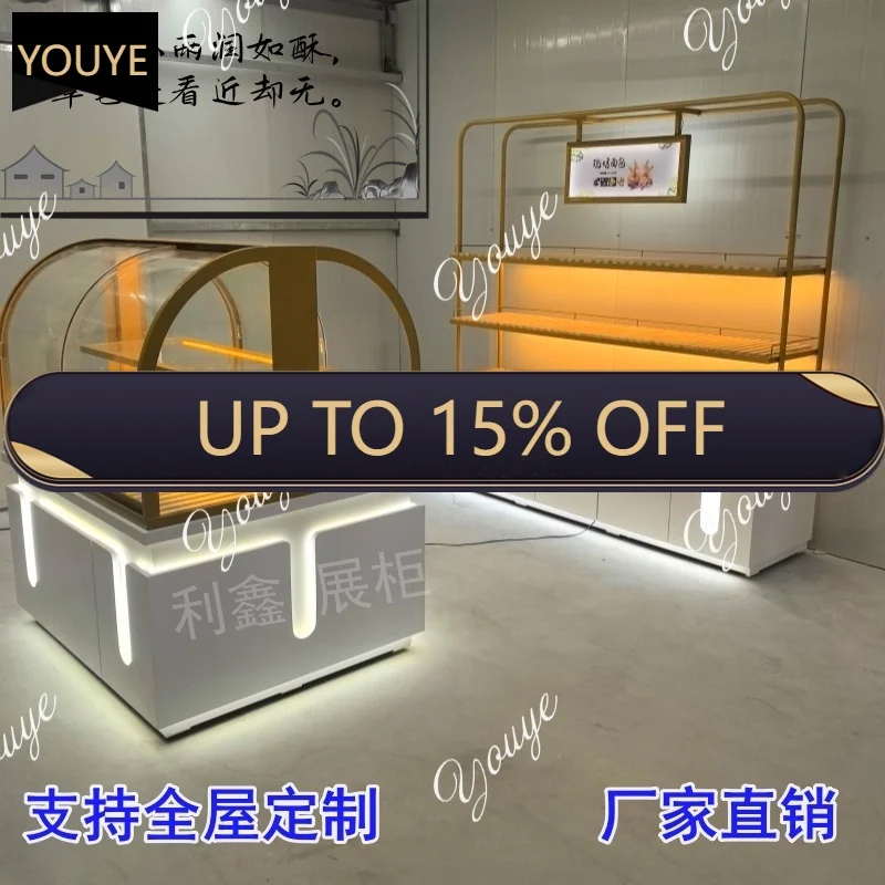 Q Commercial Bread Cabinet Curved Nakajima Cake Cabinet Pastry Model Display Cabinet Japanese Baking Display Stand