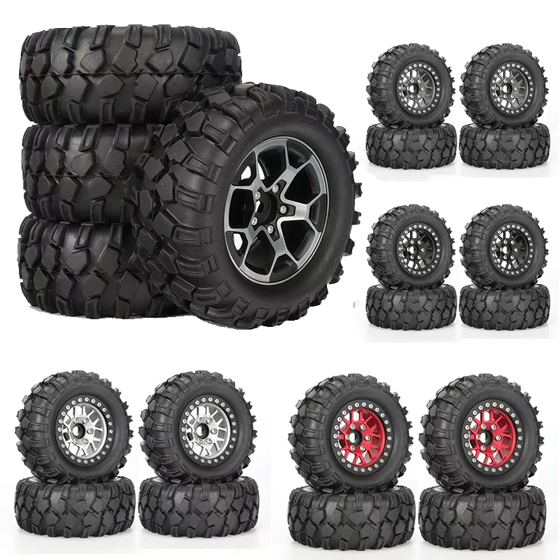 

1.9" Aluminum Alloy Wheel Rim & Rubber Tire Set for 1/12 RC Cars – Compatible with Mangniu MN128, Meijiaxin H12Y – Upgrade Parts