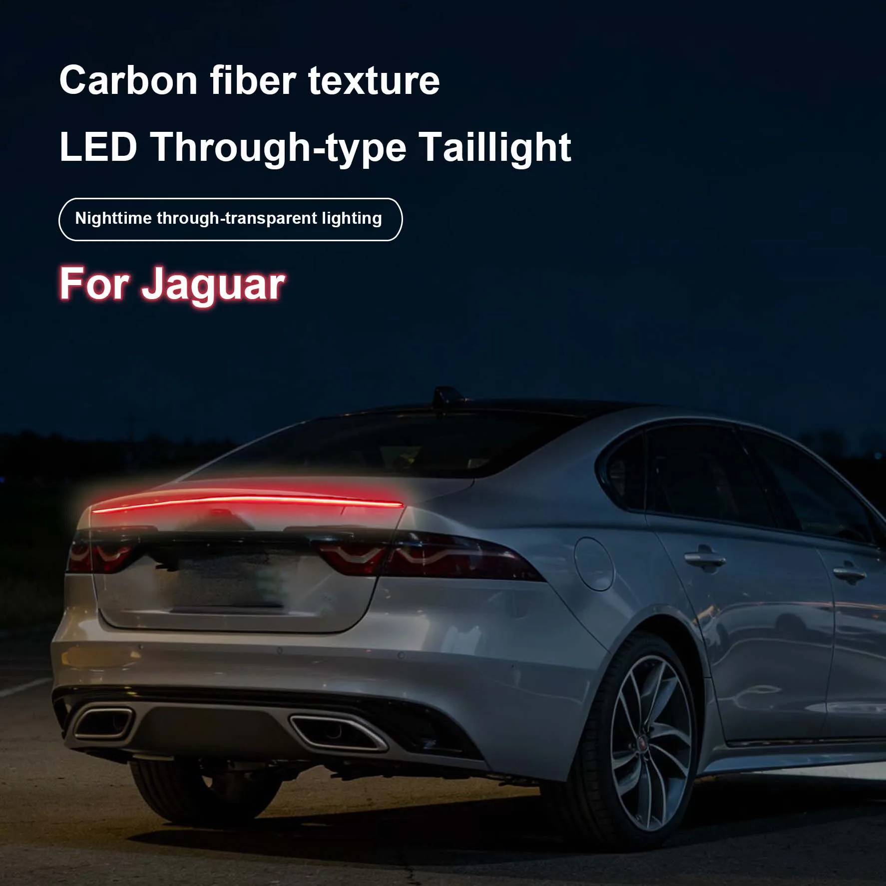 

Автомобильные высокопозиционные стоп-сигналы, задние предупреждающие сигнальные лампы, светодиодный спойлер из углеродного волокна, проточная лампа для Jaguar XEL XFL XJ XE