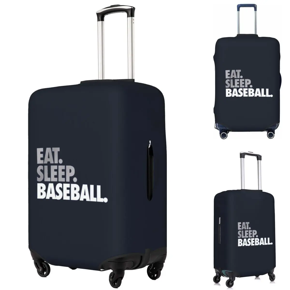 

Eat Sleep Baseball Suitcase Cover Protection Elastic Trip Luggage Protector Covers for 18-32 Inch
