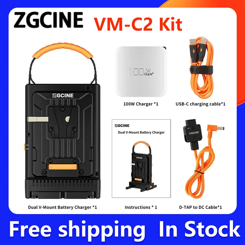 ZGCINE VM-C2 Kit 100W Fast Charging Dual V Mount Battery Charging Board